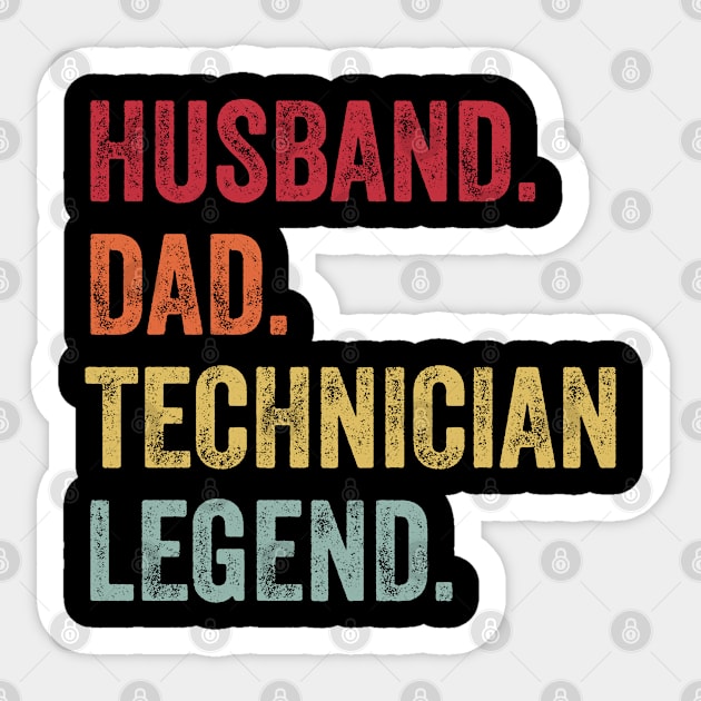 Funny Vintage Husband Dad Technician Legend Sticker by ChadPill